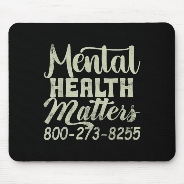 Retro Mental Health S 800-273-8255 - Mental Health Mouse Pad (Front)