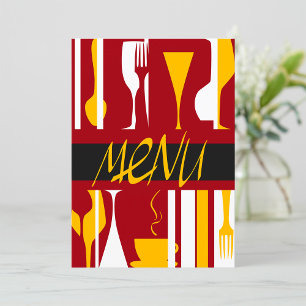 Retro Menu Invitation
