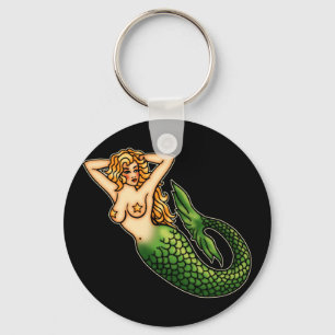 Retro Mermaid Key Ring