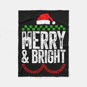 Retro Merry And Bright Moody And Uptight Couples C Fleece Blanket