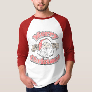 Retro Merry Christmas 1970 Santa T-Shirt