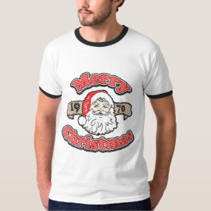 Retro Merry Christmas 1970 Santa T-Shirt