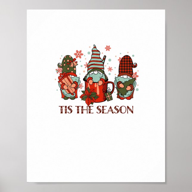 Retro Merry Christmas Hot Cocoa Tis The Season Gno Poster (Front)
