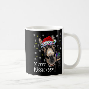 Retro Merry Christmas Light Merry Kissmy Funny  Coffee Mug