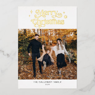 Retro Merry Christmas Photo