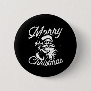 Retro Merry Christmas Santa Shaka Hawaiian Surf Sk 6 Cm Round Badge