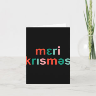 Retro Merry Christmas Slp Phonetics Funny Speech T Card
