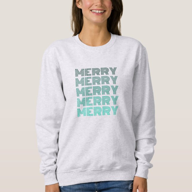 Retro Merry Christmas Sweatshirt (Front)