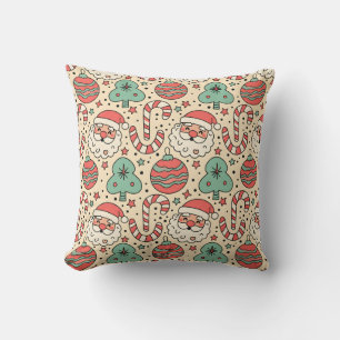 Retro Merry & Groovy Christmas Pillow