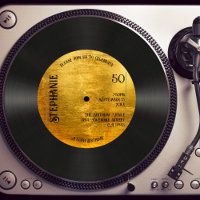 Retro Metallic Gold Record Music 50th Birthday