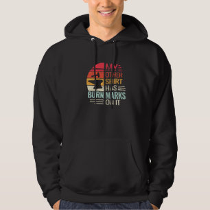 Retro Metalworking Metalsmith For Men Blacksmithin Hoodie