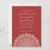 Retro Mexican Terrain Flourishing Mandala Wedding