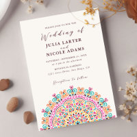Retro Mexican Terrain Flourishing Mandala Wedding