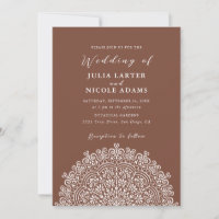 Retro Mexican Terrain Flourishing Mandala Wedding