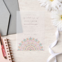 Retro Mexican Terrain Flourishing Mandala Wedding