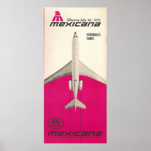 retro mexicana travel schedule poster