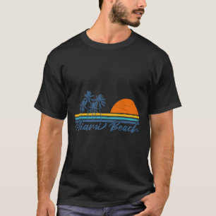 Retro Miami Beach Florida Tees Women Men Cool Vint