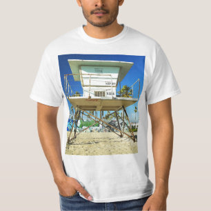 Retro Miami Beach Life Guard Stand T-Shirt