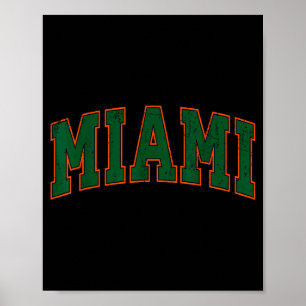 Retro Miami Florida Tee Men Women And Kids Poster