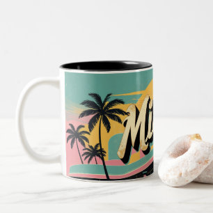 Retro Miami Sunshine Two-Tone Coffee Mug