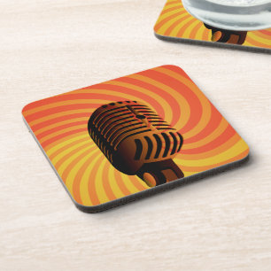 Retro Microphone custom coasters