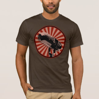 Retro Microphone Graphic in Red T-Shirt