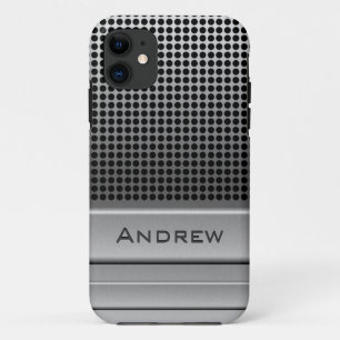 Retro Microphone Name Template iPhone 11 Case