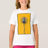 Retro Microphone on Bold Yellow