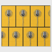 Retro Microphone on Bold Yellow