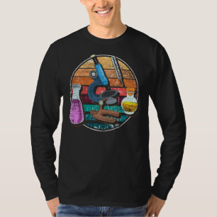 Retro Microscope Biologist Geek Science Laboratory T-Shirt