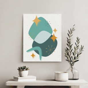Retro Mid Century Atomic Age Abstract Canvas Print