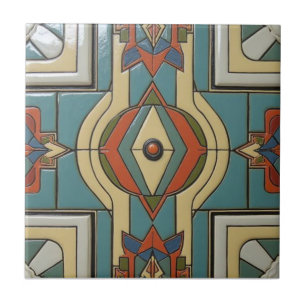Retro Mid Century Atomic Geometric Pattern Tile