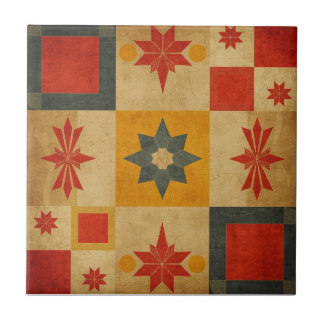 Retro Mid Century Atomic Geometric Pattern Tile
