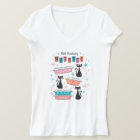 Retro Mid-Century Black Kitty Cats Pyrex T-Shirt
