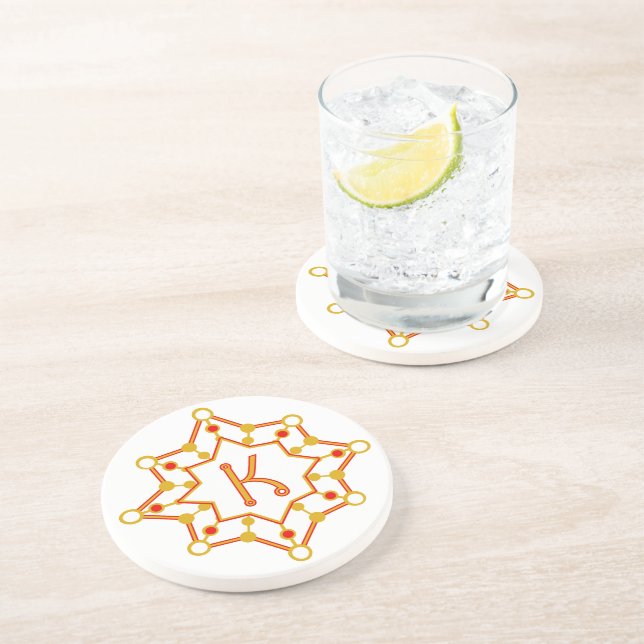 Retro Mid-Century Design Personalised Coaster (Side)