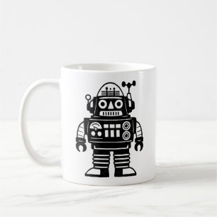 Retro Mid Century Inspired Robot Coffee Mug