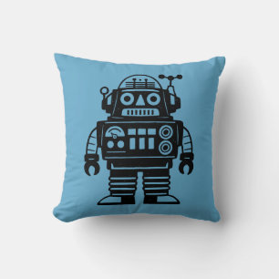 Retro Mid Century Inspired Robot Cushion