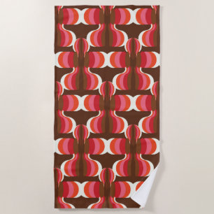 Retro Mid century Mod  Beach Towel