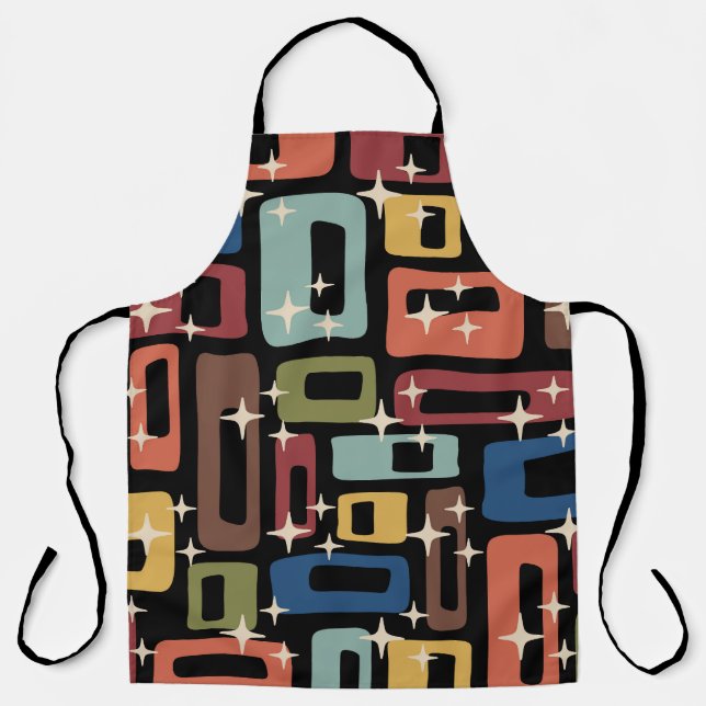 Retro Mid Century Modern Abstract Apron (Front)