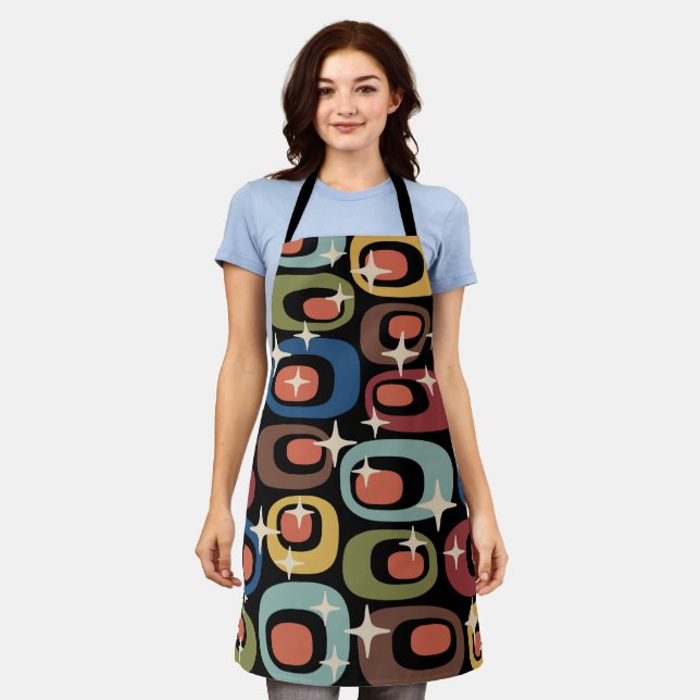 Retro Mid Century Modern Abstract Apron (Worn)