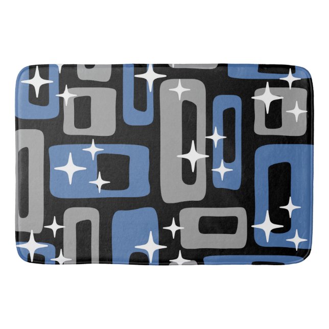 Retro Mid Century Modern Abstract Bath Mat (Front)