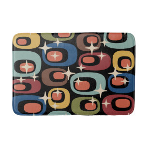 Retro Mid Century Modern Abstract Bath Mat