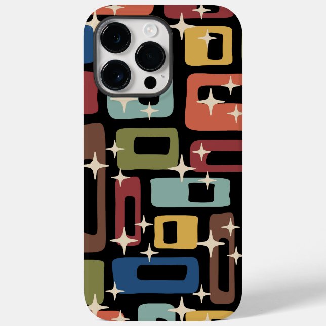 Retro Mid Century Modern Abstract Case-Mate iPhone Case (Back)