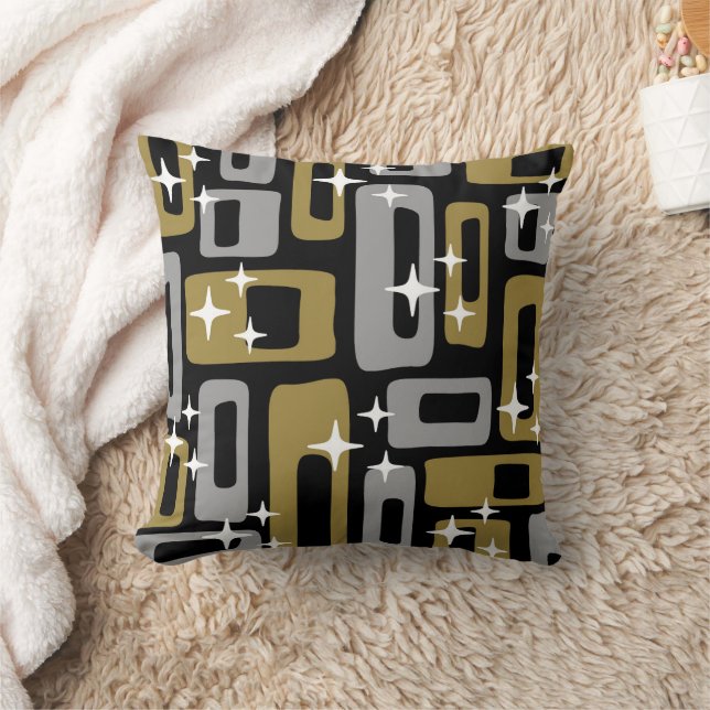 Retro Mid Century Modern Abstract Cushion (Blanket)