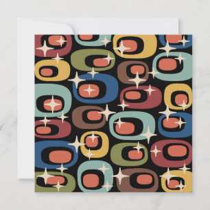 Retro Mid Century Modern Abstract Invitation