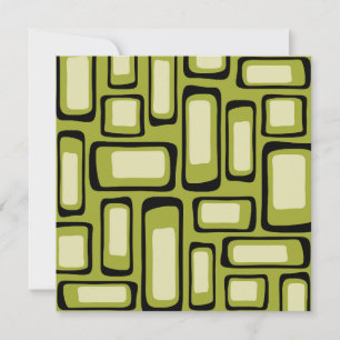 Retro Mid Century Modern Abstract Invitation