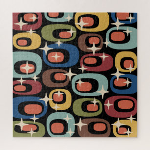 Retro Mid Century Modern Abstract Jigsaw Puzzle