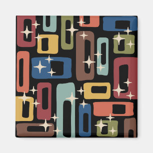 Retro Mid Century Modern Abstract Magnet