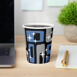 Retro Mid Century Modern Abstract Paper Cups