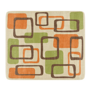 Retro Mid Century Modern Abstract Pattern Cutting Board
